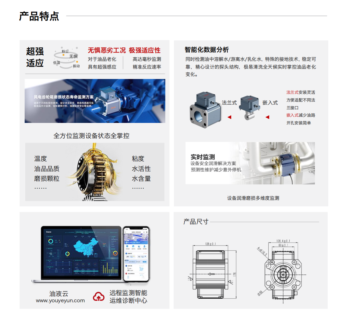 ISL-Z2 系列主路多功能油液传感器 产品特点