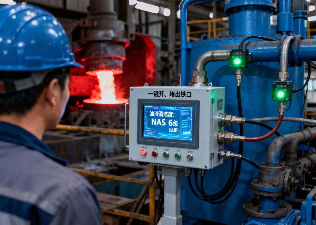 钢厂高炉液压站在线油液监测：污染早预警，让运维更科学、更高效 图